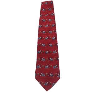 Hallmark Holiday Santa Claus Tie Mens By MMG Design Computer Red Green